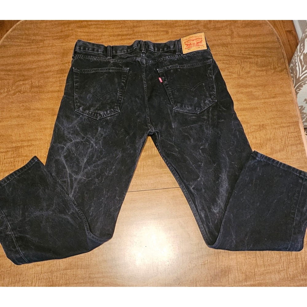 Vintage 90s Y2K Men's Levi 505 Jeans Black 38x30 Red Tab Bootcut MJ3